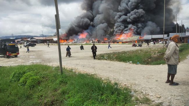 Kebakaran di Pasar Wagete Deiyai Papua Tengah