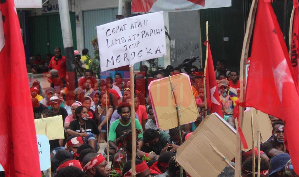 KNPB saat melakukan aksi demonstrasi